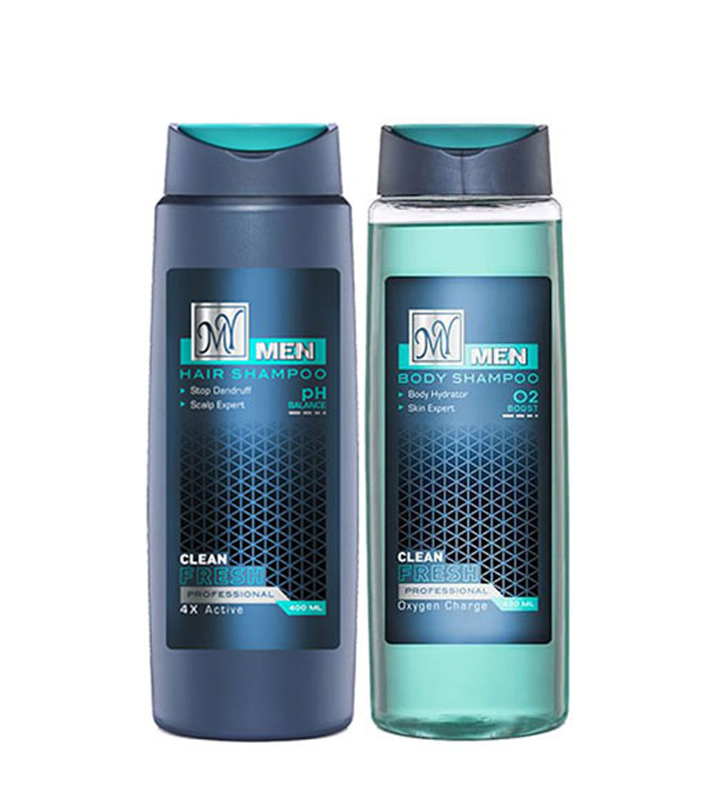 پک شامپو سر و بدن کلين فرش مردانه 820میل