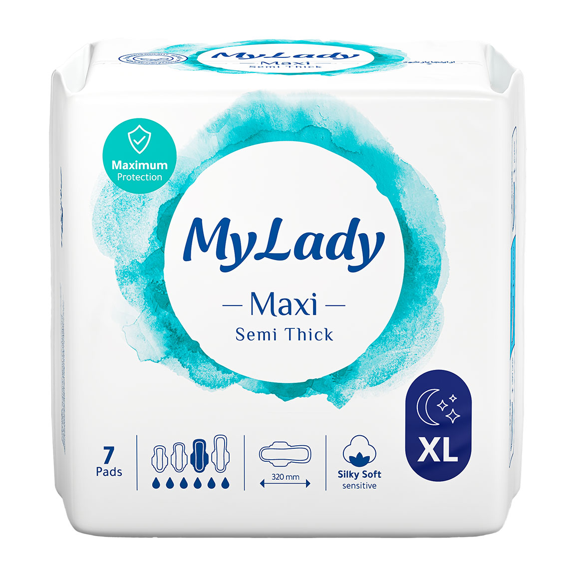 نوار بهداشتی مکسی نیمه ضخیم به نرمی ابریشم سایز خیلی بزرگ 7 عدد