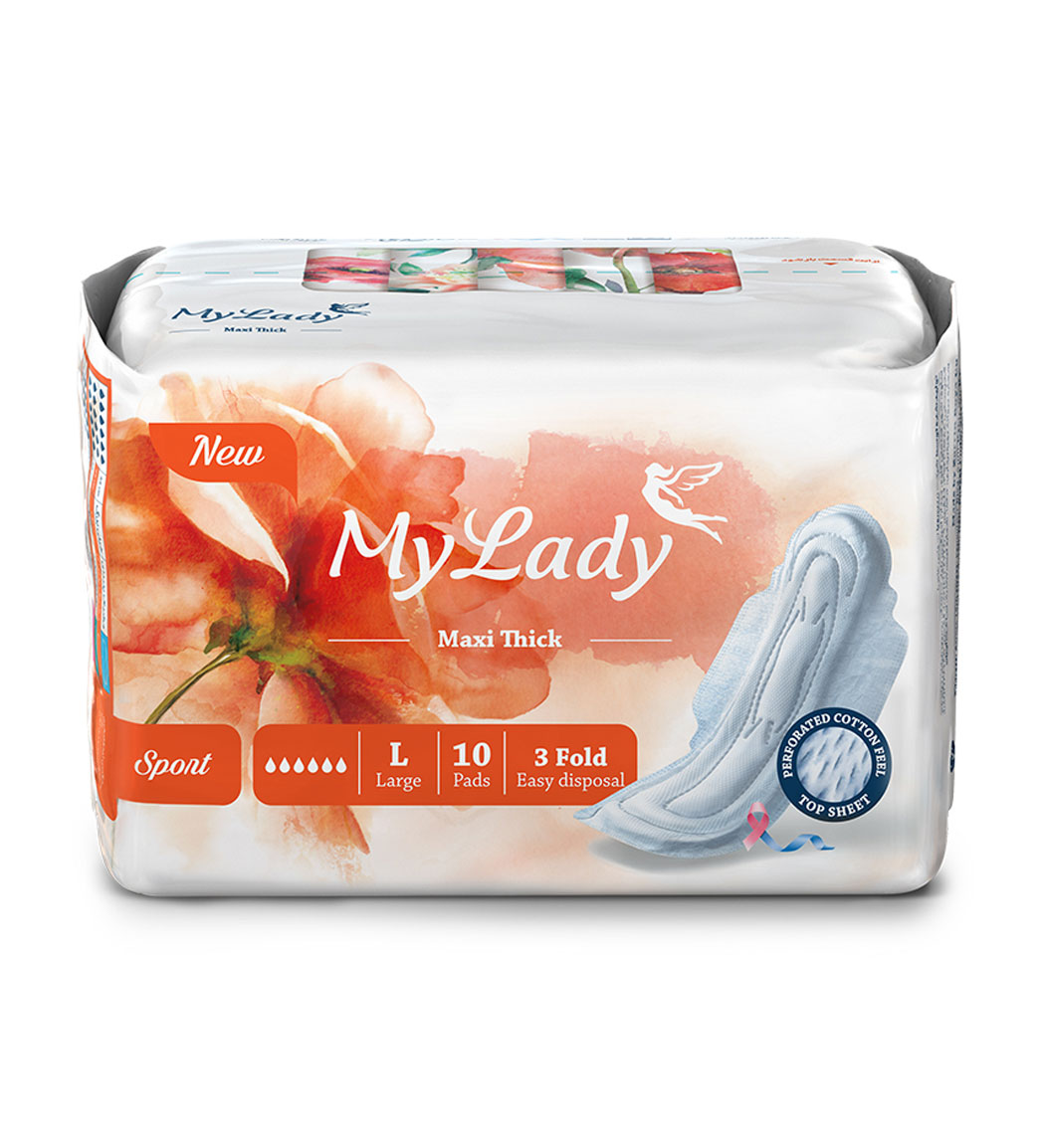 نوار بهداشتی مکسی نیمه ضخیم بالدار سایز بزرگ بسته 10عددی