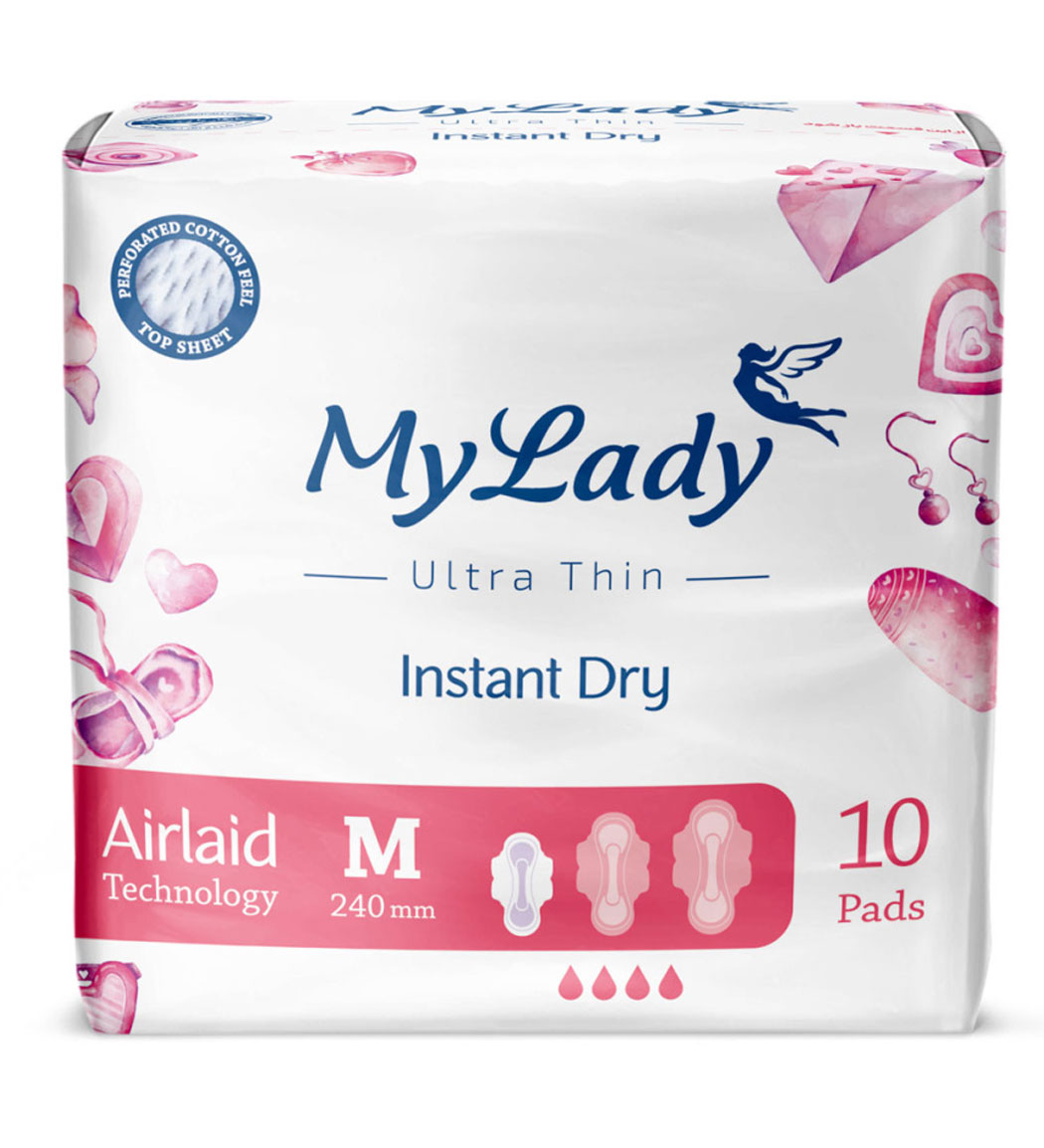 پک 5 عددی نواربهداشتی اولترا مدل همیشه خشک سایز متوسط 10عددی