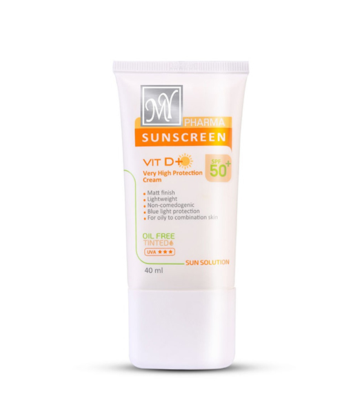 کرم ضد آفتاب SPF50 سان سلوشن فاقد چربی رنگی 40میل