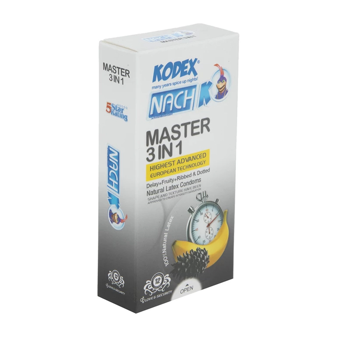 کاندوم 12 عددی تاخیری خاردار مدل مستر 3 در 1