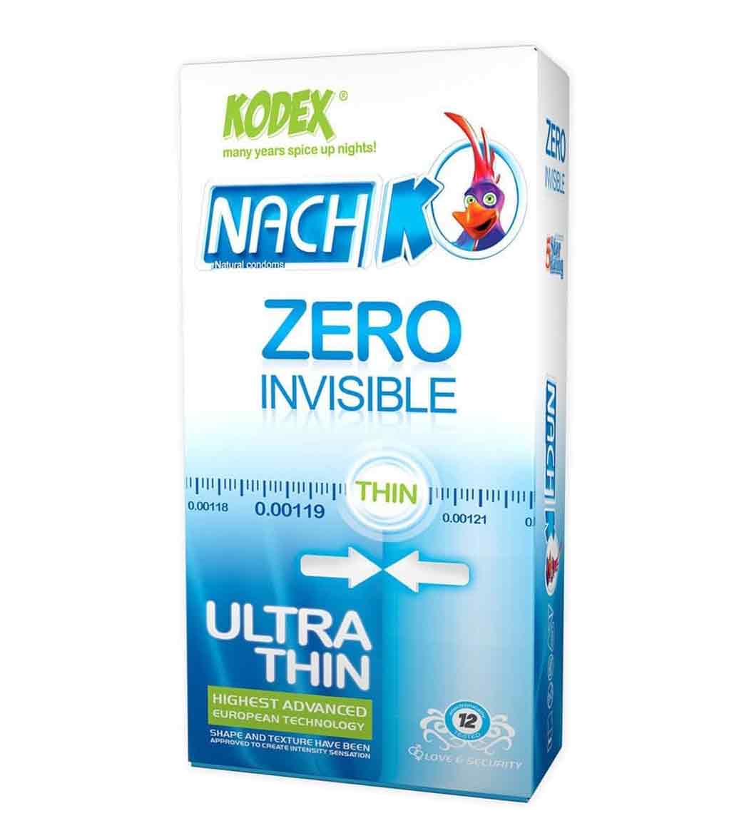 کاندوم 12 عددی بسیار نازک مدل زیرو اینویزیبل