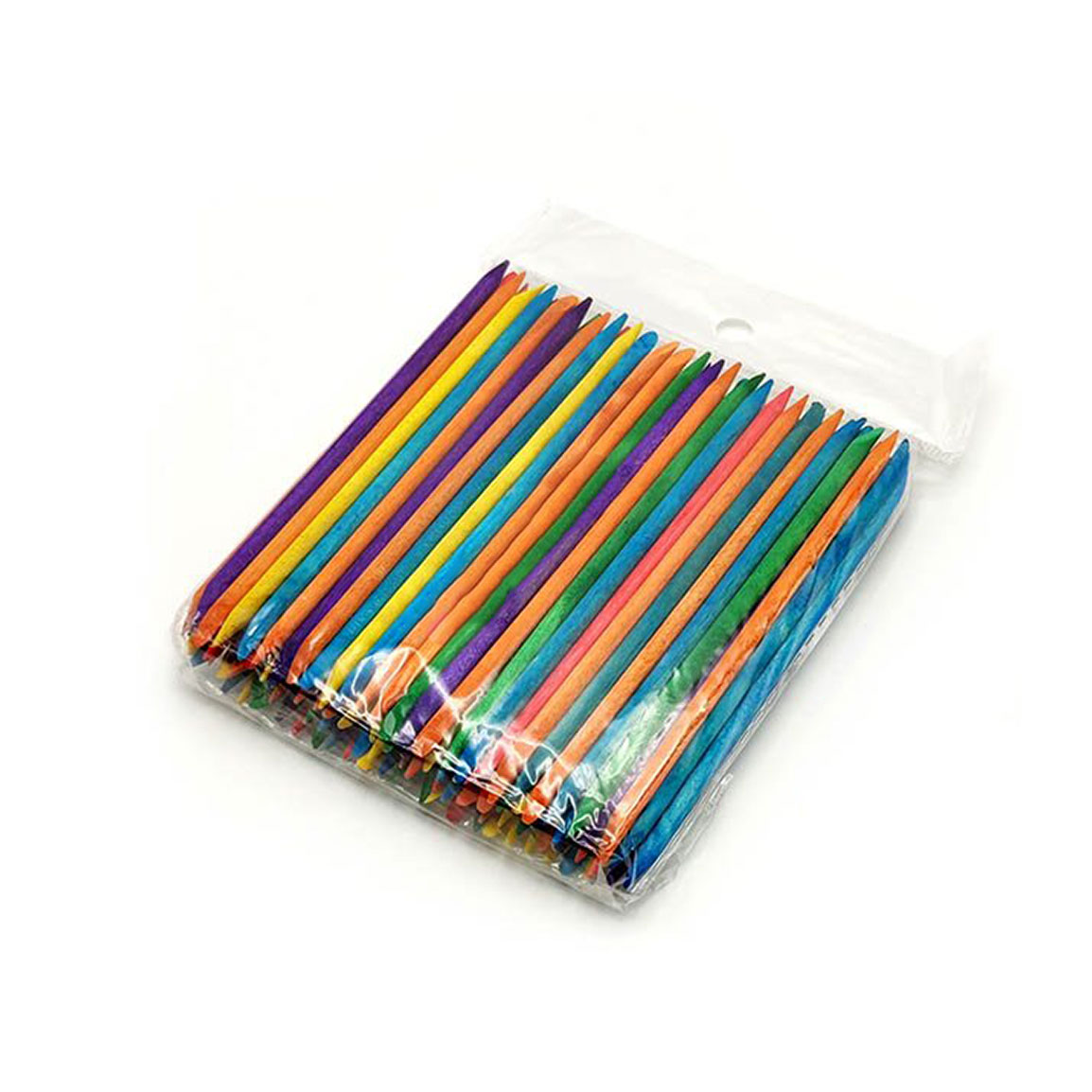 عقب زن چوبی بسته 100 عددی رنگی