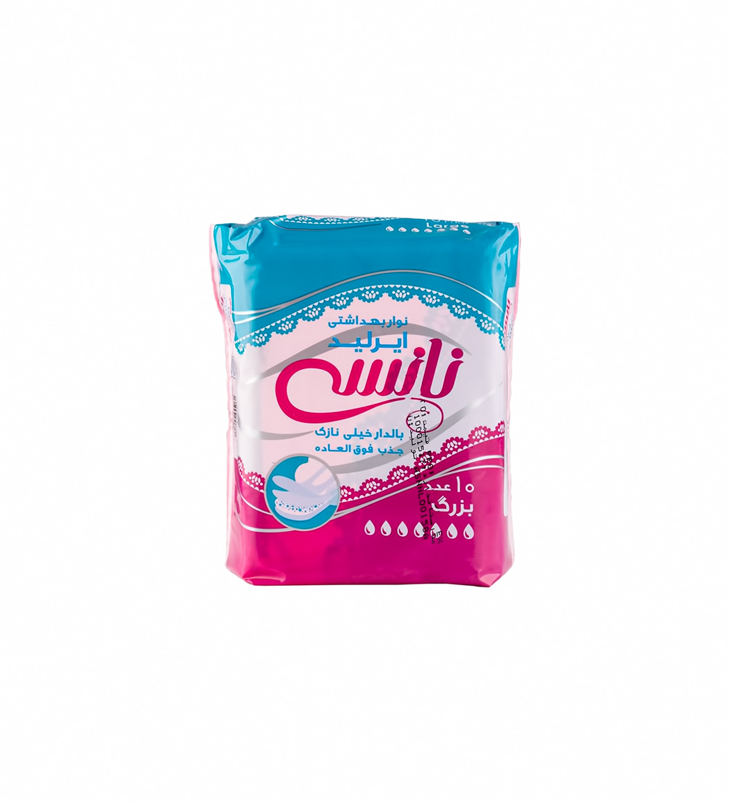 نوار بهداشتی ایرلید سایز بزرگ 10عددی