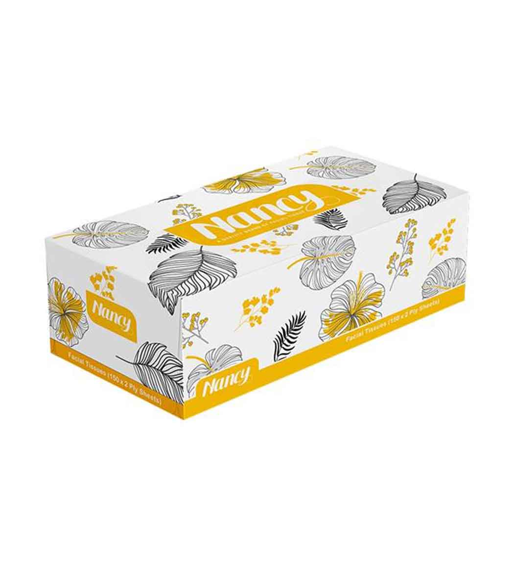  دستمال کاغذی جعبه مقوایی 150 برگ دو لایه سری روشنا