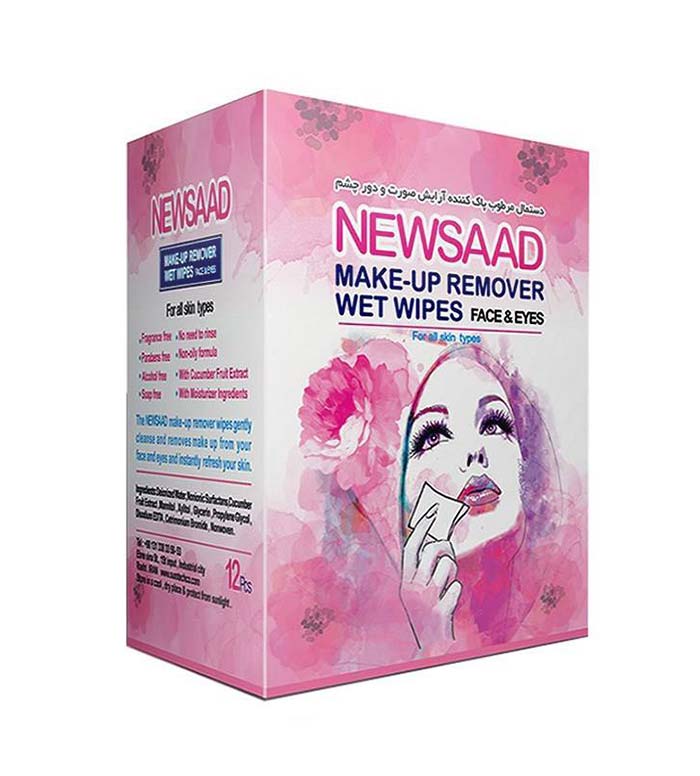 دستمال مرطوب پاک کننده آرایش 12 عددی