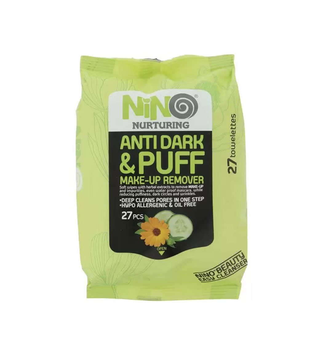 دستمال مرطوب پاک کننده آرایش مدل Cucumber ضد تیرگی و پف بسته 27 عددی