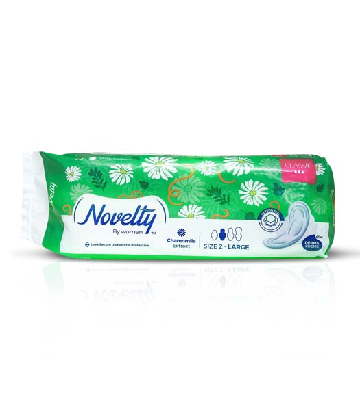 نوار بهداشتی پنبه ای ضخیم CLASSIC سایز 2 بزرگ مناسب روز 10عددی