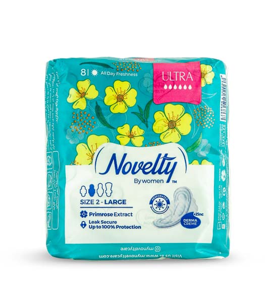 نوار بهداشتی مشبک مدل ULTRA ضد حساسیت سایز 2 مناسب روز گل زرد 8عددی