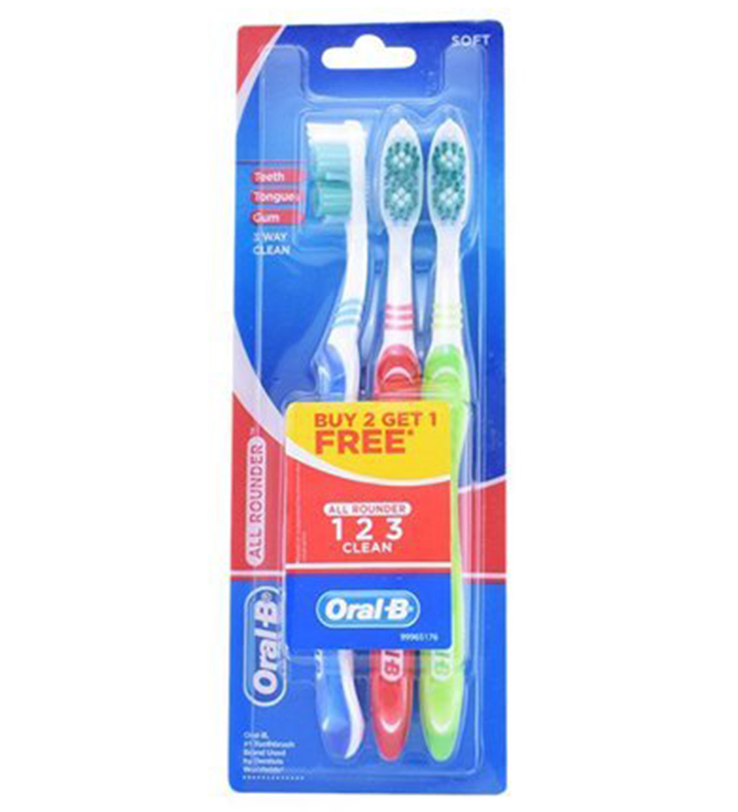 مسواک سری 123 Clean Soft بسته 3 عددی