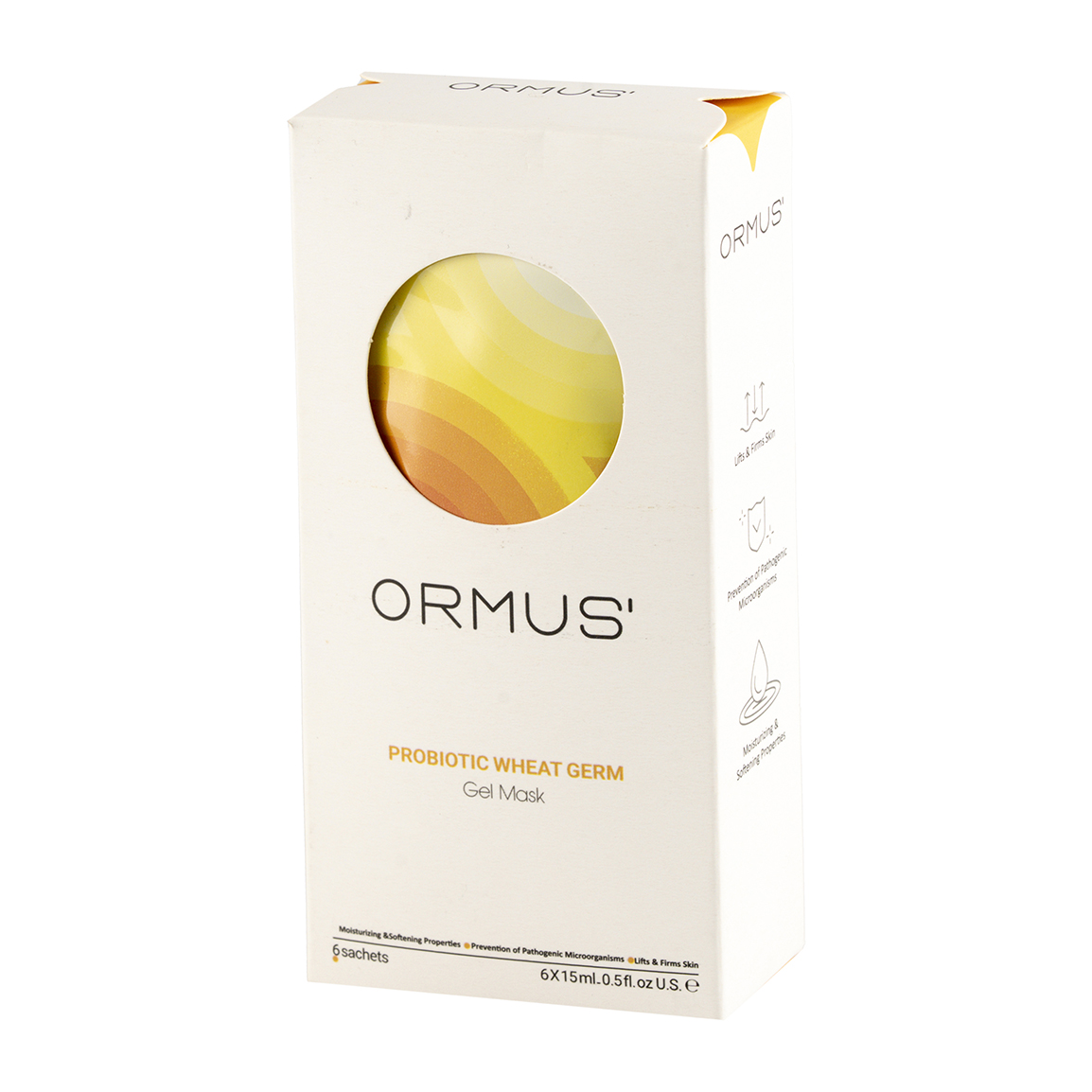 ژل ماسک مدل پروبیوتیک جوانه گندم حجم 15 میلی لیتر بسته 6 عددی