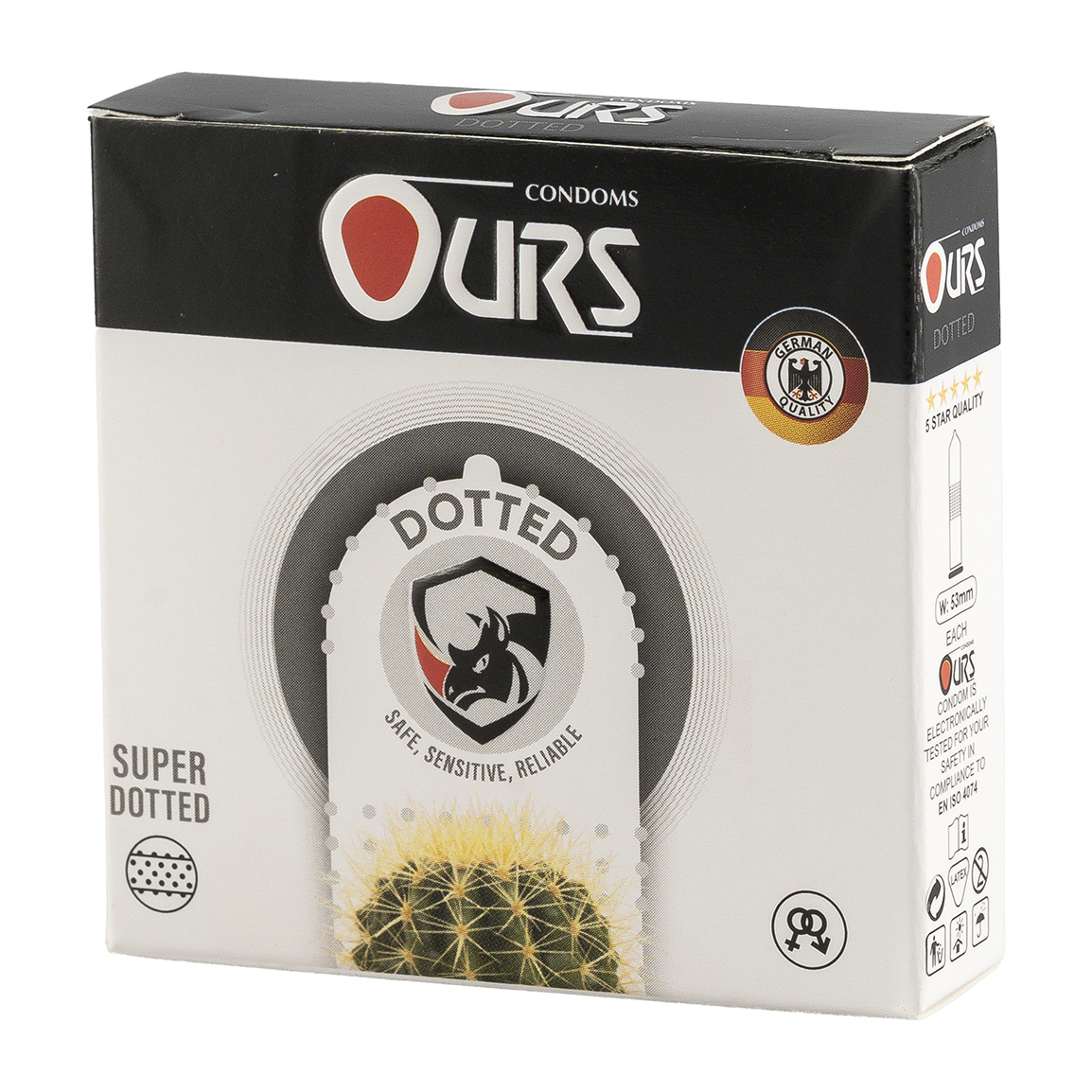 کاندوم مدل DOTTED بسته 3 عددی