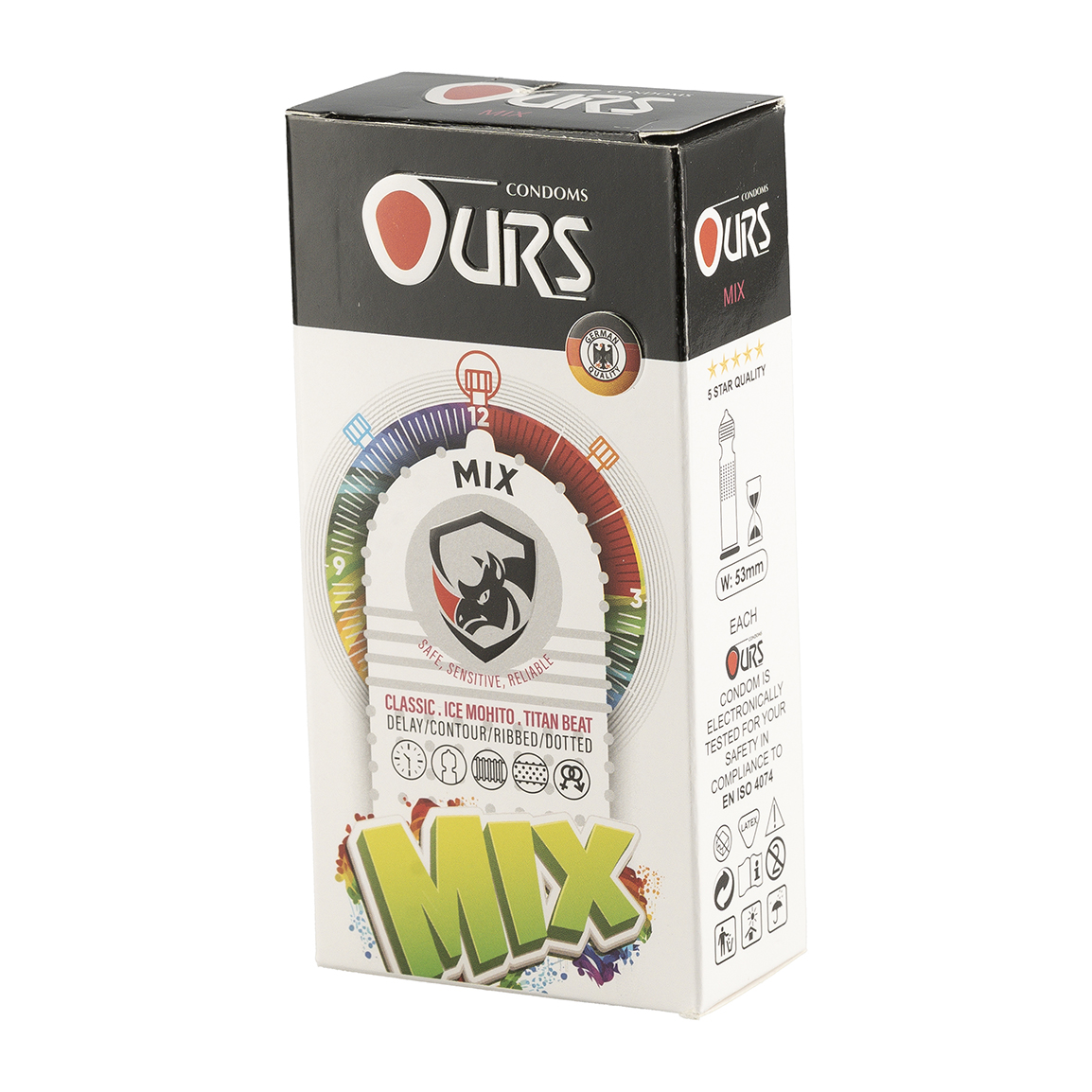 کاندوم مدل MIX بسته 12 عددی
