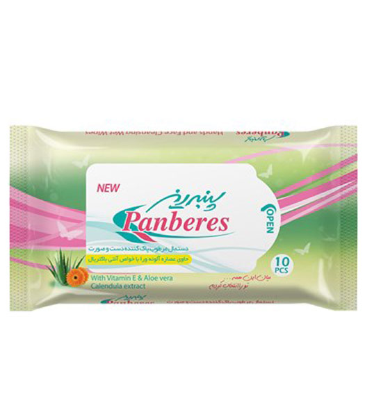 دستمال مرطوب پاک کننده دست و صورت