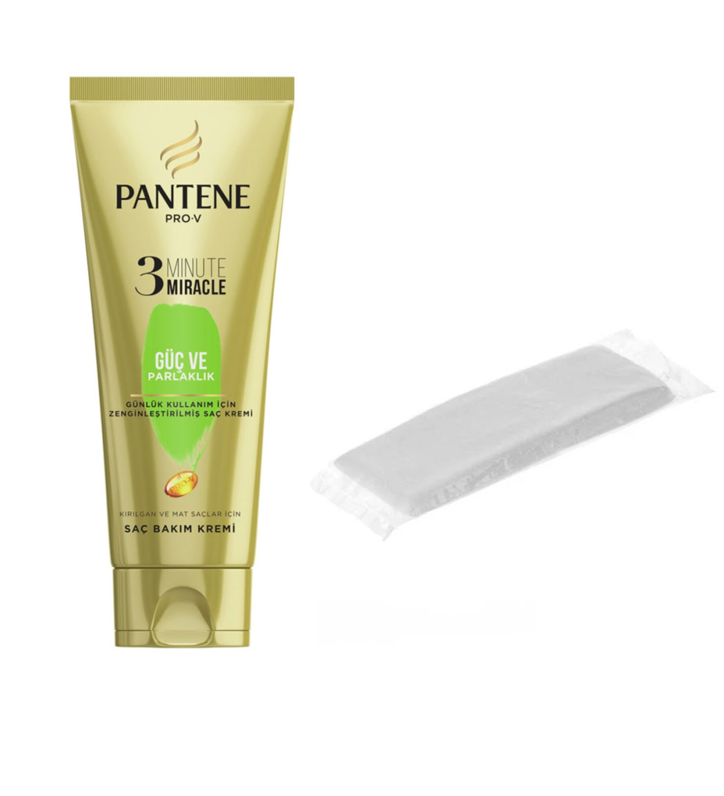 حوله یکبار مصرف به همراه ماسک مو مدل Guc Ve Parlaklik مناسب مو آسیب دیده حجم 200 میل