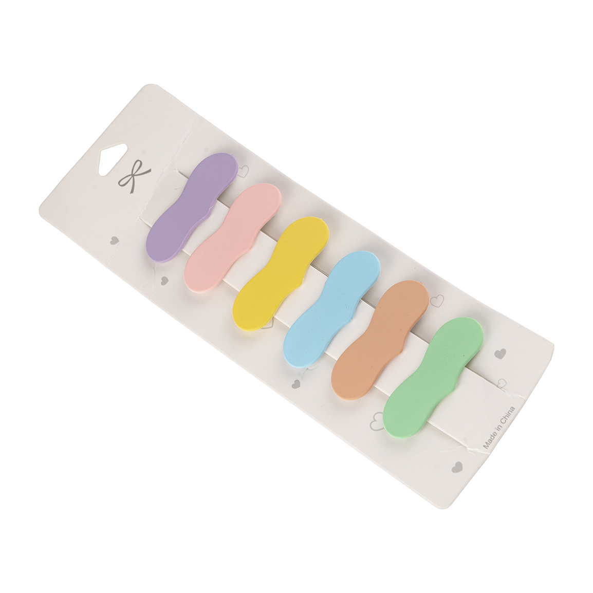 گیره مو مدل پاستیلی چند رنگ بسته 6 عددی