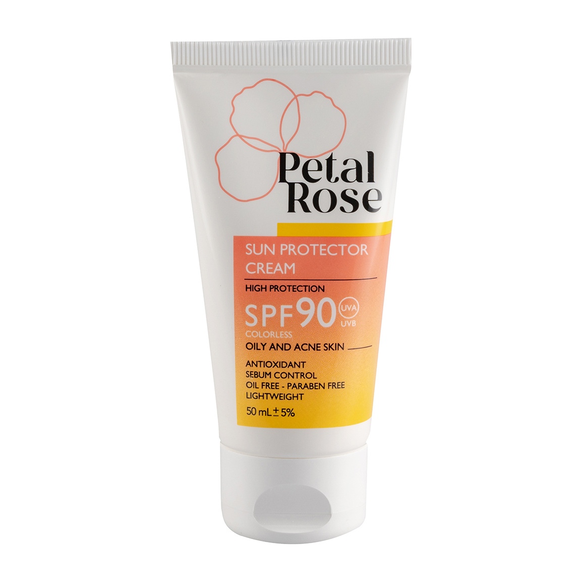 ضد آفتاب بی رنگ با SPF90 مناسب پوست چرب حجم 50 میلی لیتر