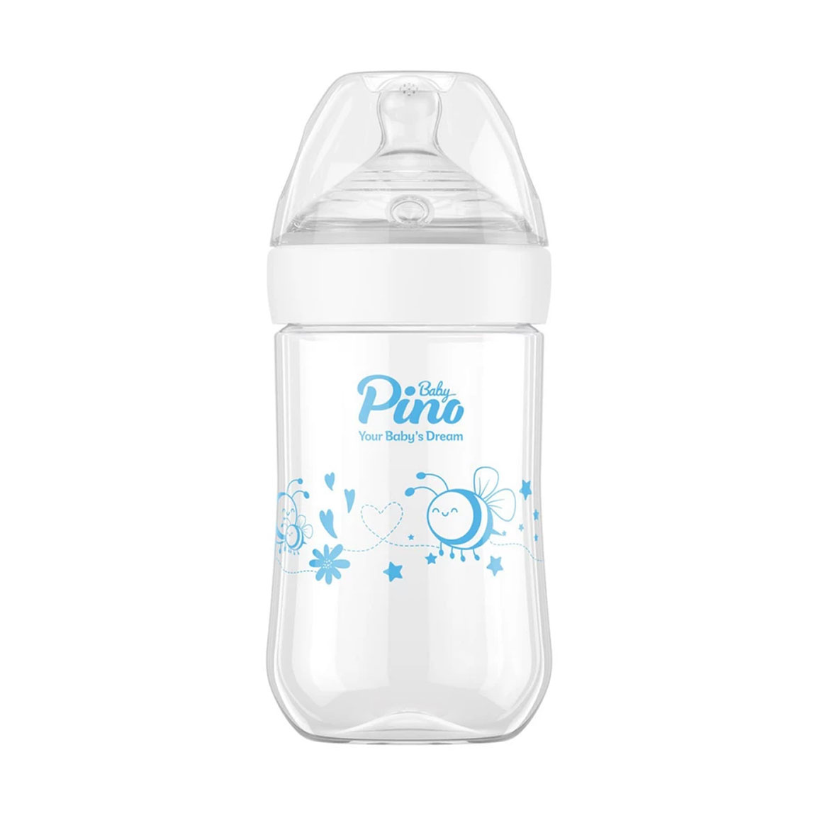 شیشه شیر نوزاد و کودک 0 تا 6 ماه مدل زنبور حجم 260 میلی لیتر