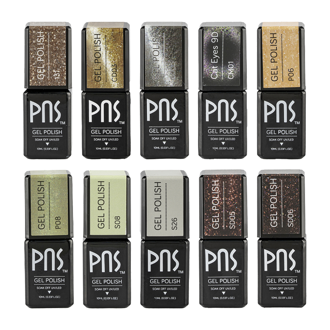 پک  10 عددی لاک ژل رنگ های پاییزی