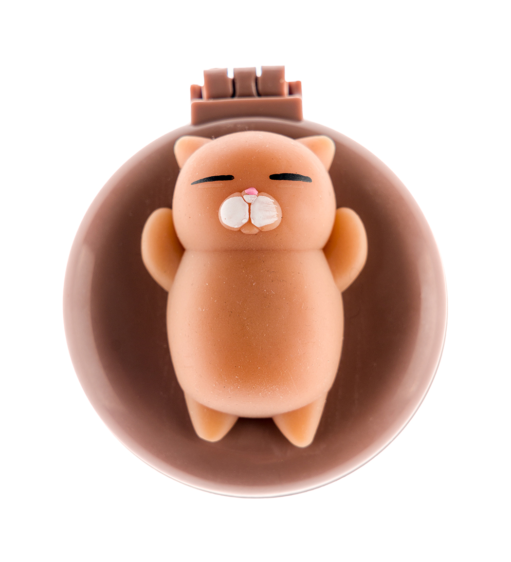 برس مو گرد فانتزی آینه دار ارسال با طرح رندوم