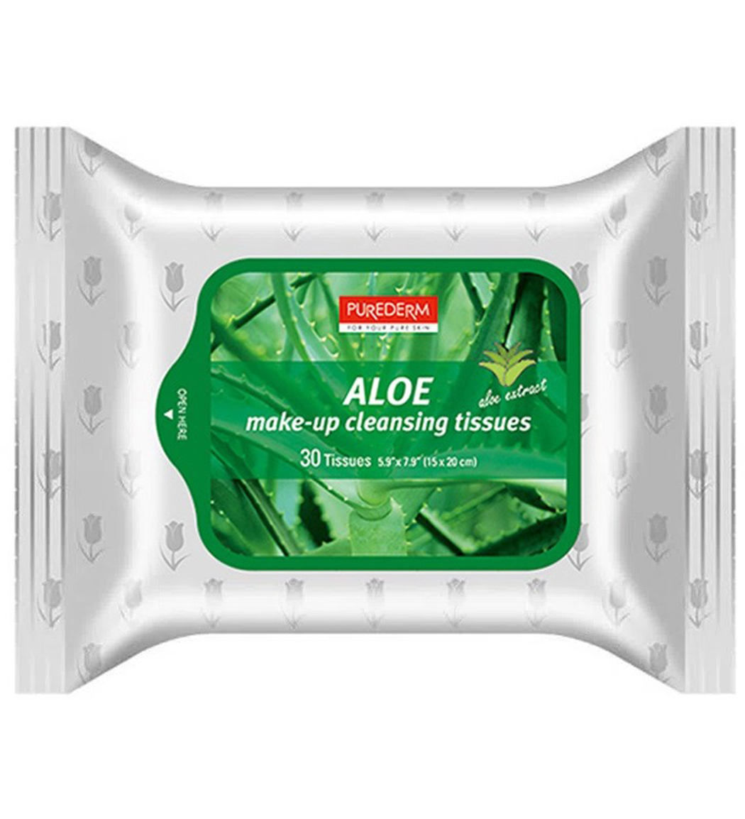 دستمال مرطوب پاک کننده آرایشی آلوئه ورا