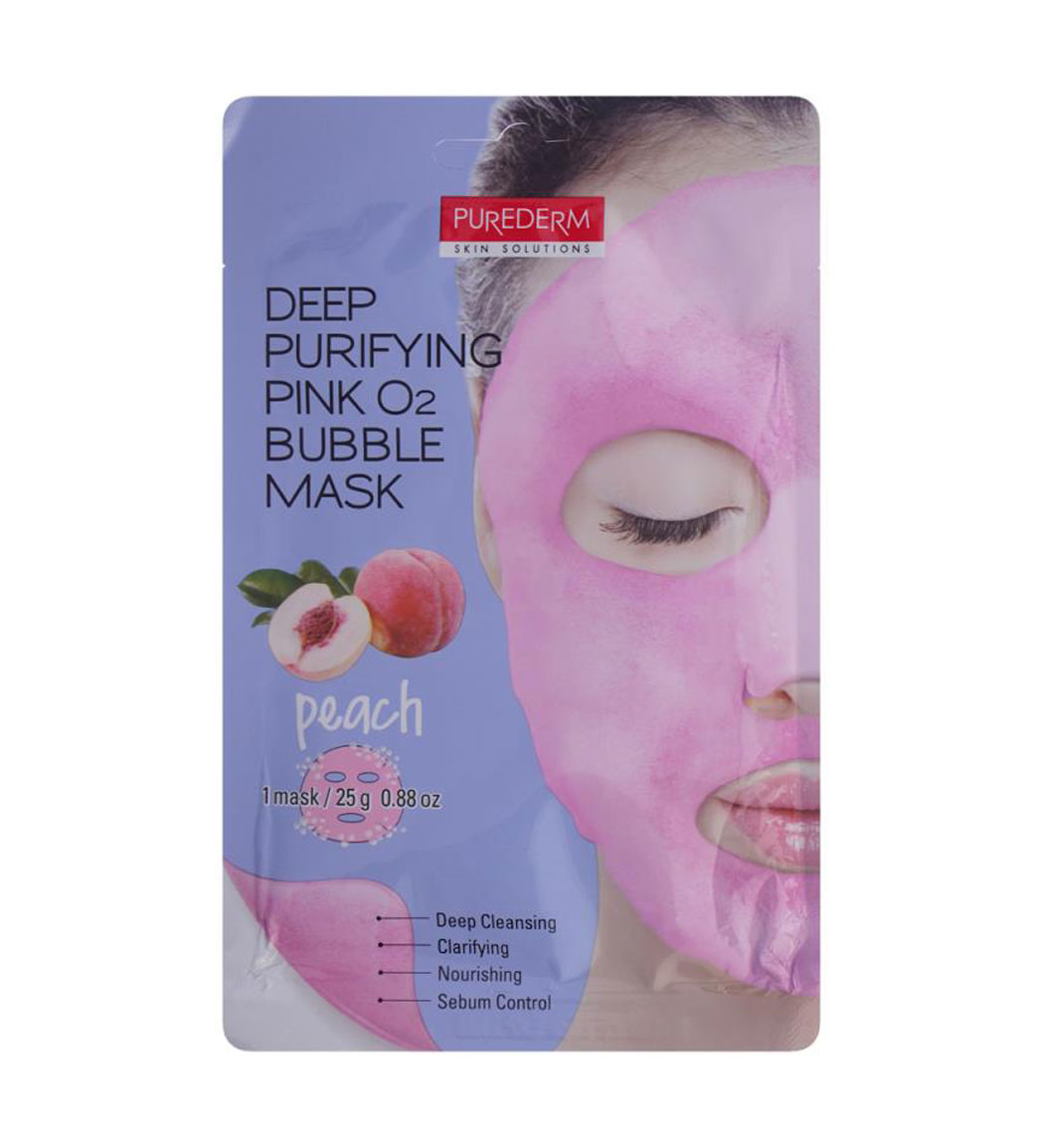 ماسک ورقه ای حبابی صورتی هلو 20گرمی حجم 20