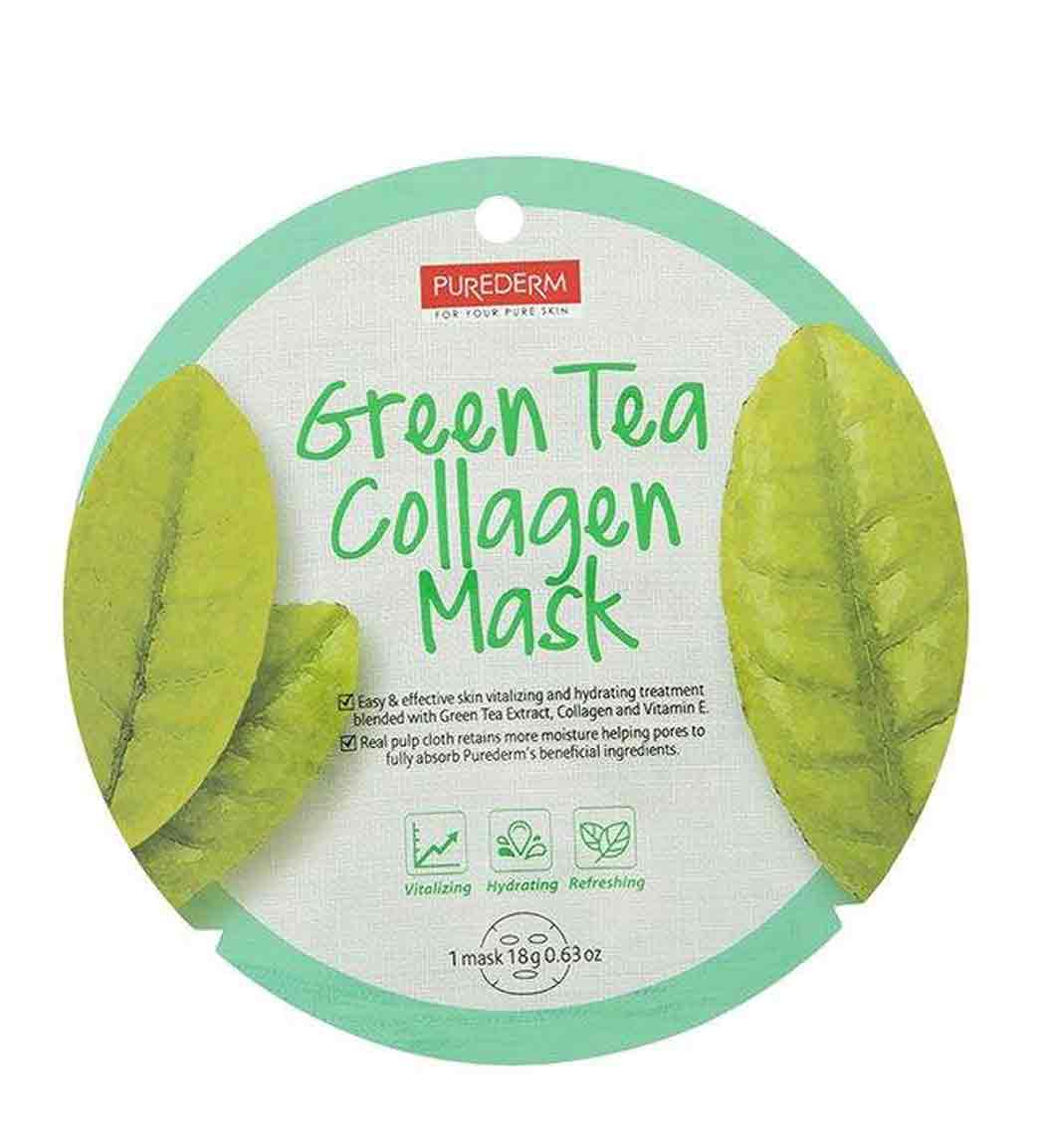 ماسک نقابی کلاژنه چای سبز