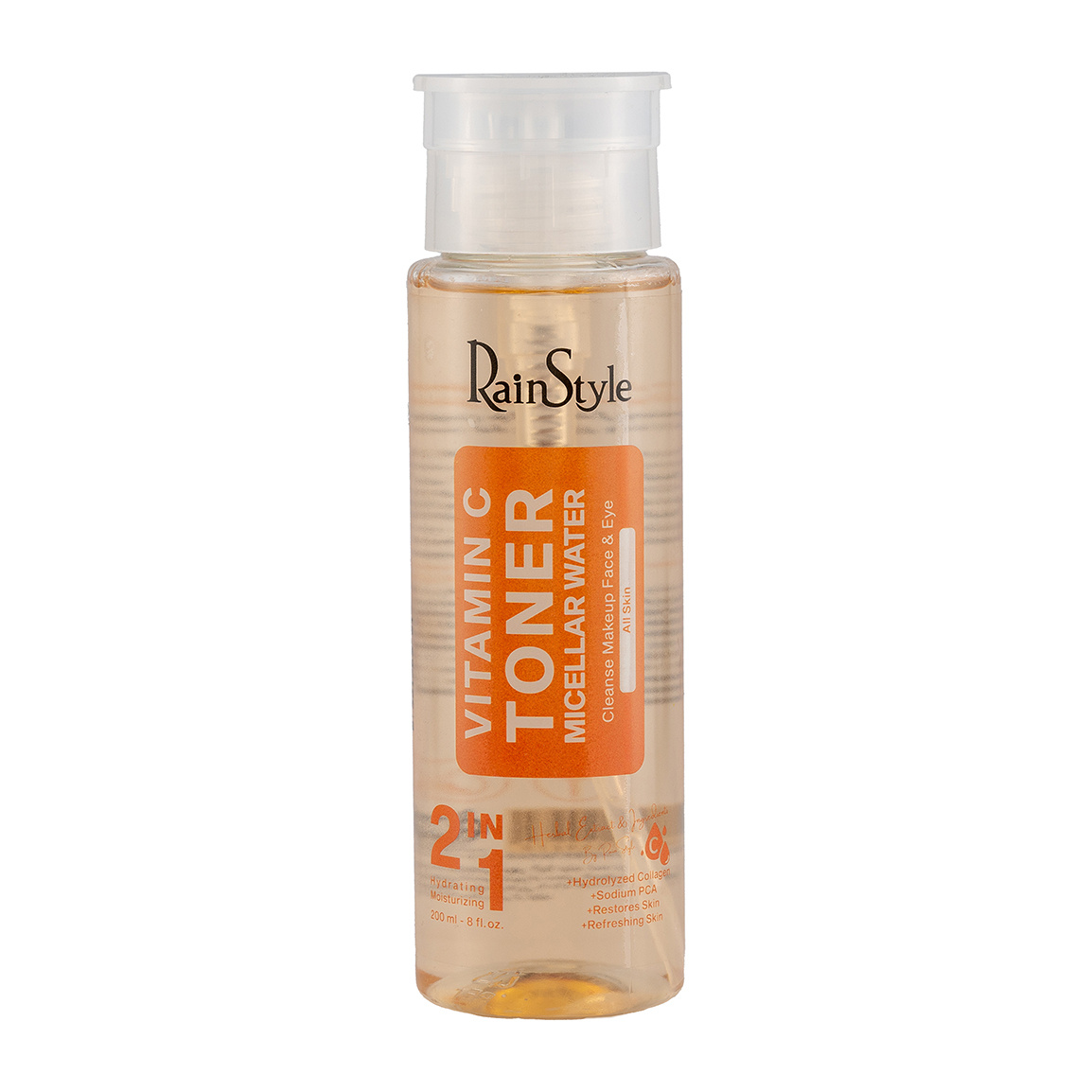 محلول پاک کننده آبرسان مناسب انواع پوست حاوی مشتق ویتامین سی حجم 200 میلی لیتر