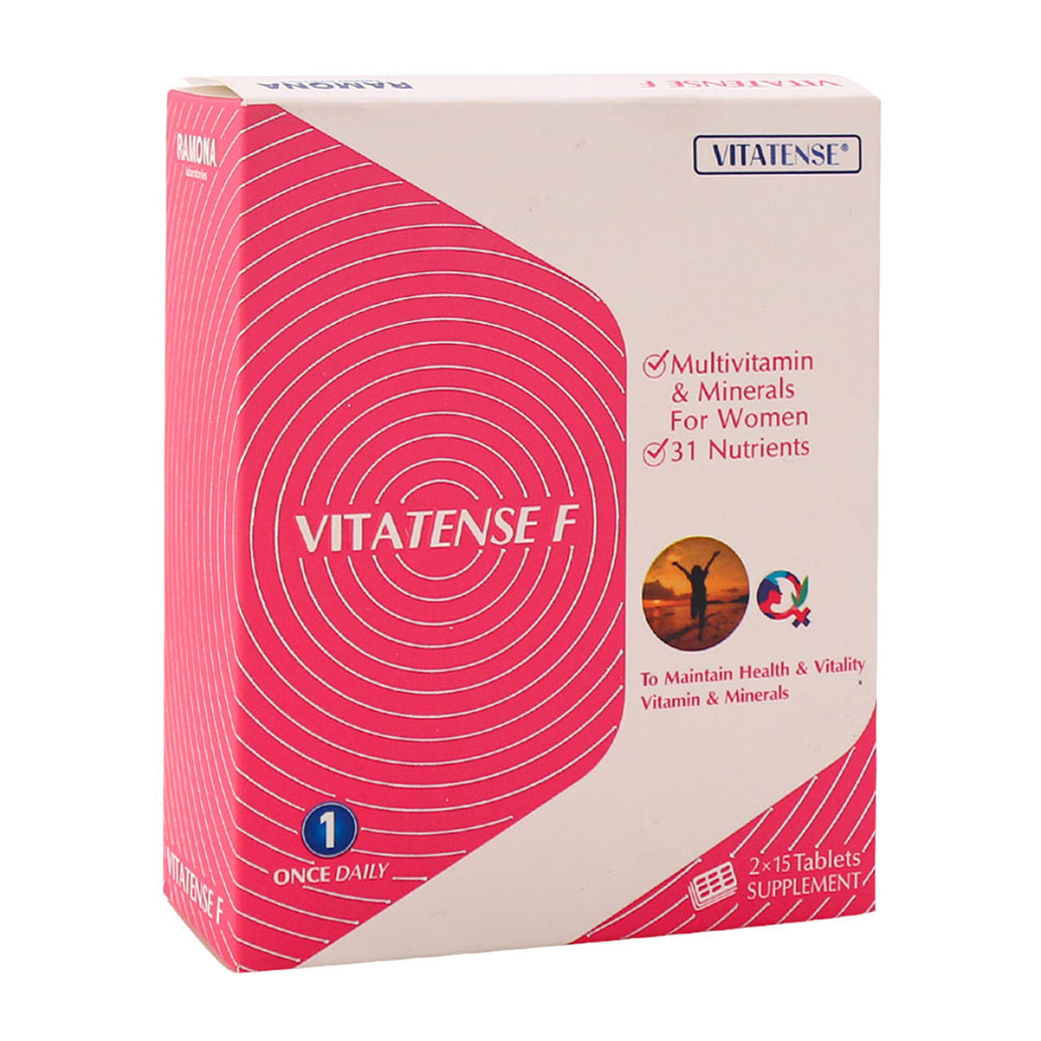 قرص مولتی ویتامین و مینرال مدل Vitatense F مخصوص بانوان بسته 30 عددی