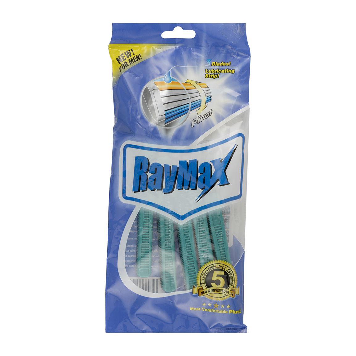 خودتراش سه لبه صابون دار مناسب برای آقایان بسته 5 عددی