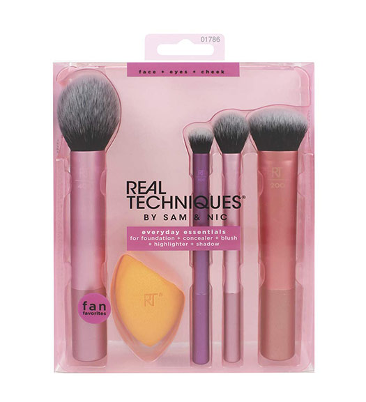 ست براش ریل تکنیک به همراه پد آرایشی