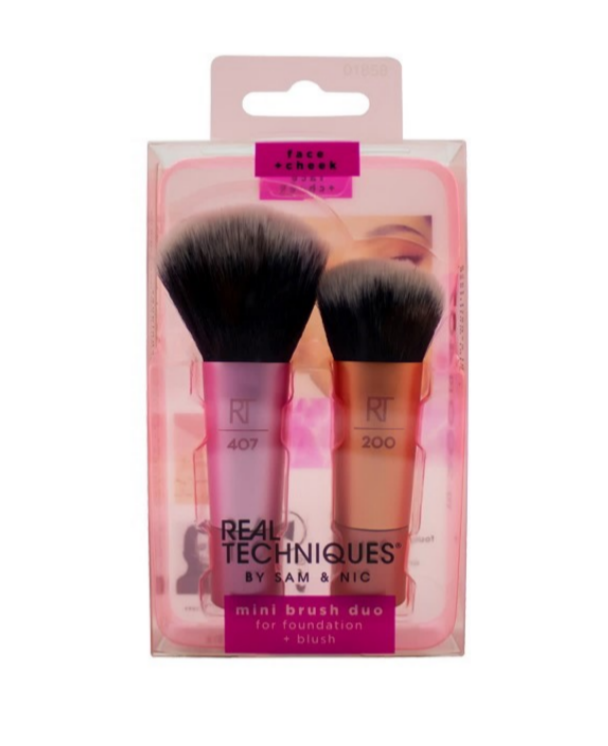 مینی براش کرم پودر و رژگونه بسته 2 عددی