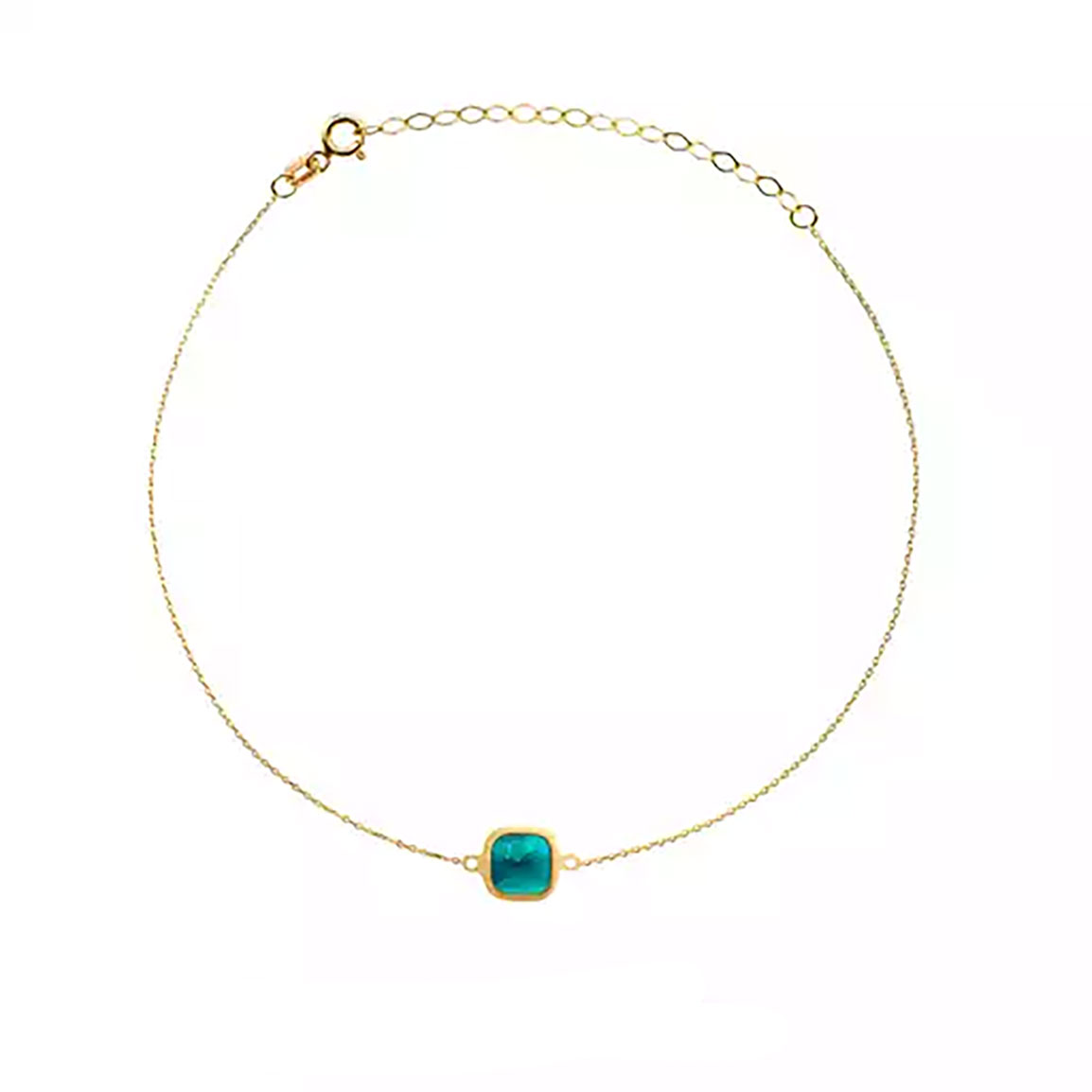 دستبند طلا سنگ آبی