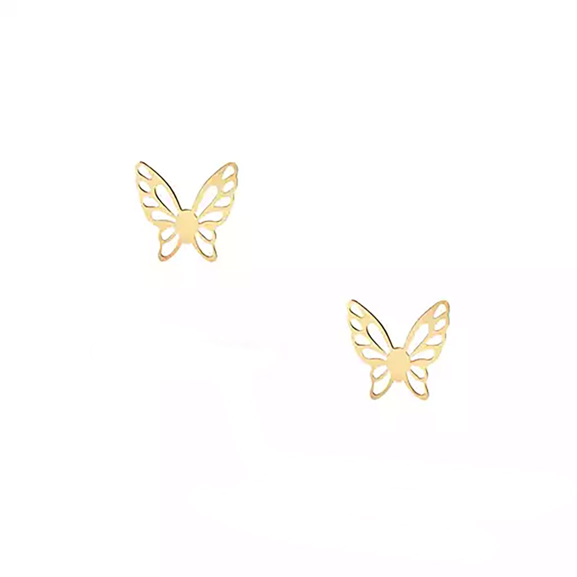 گوشواره میخی طلا طرح پروانه