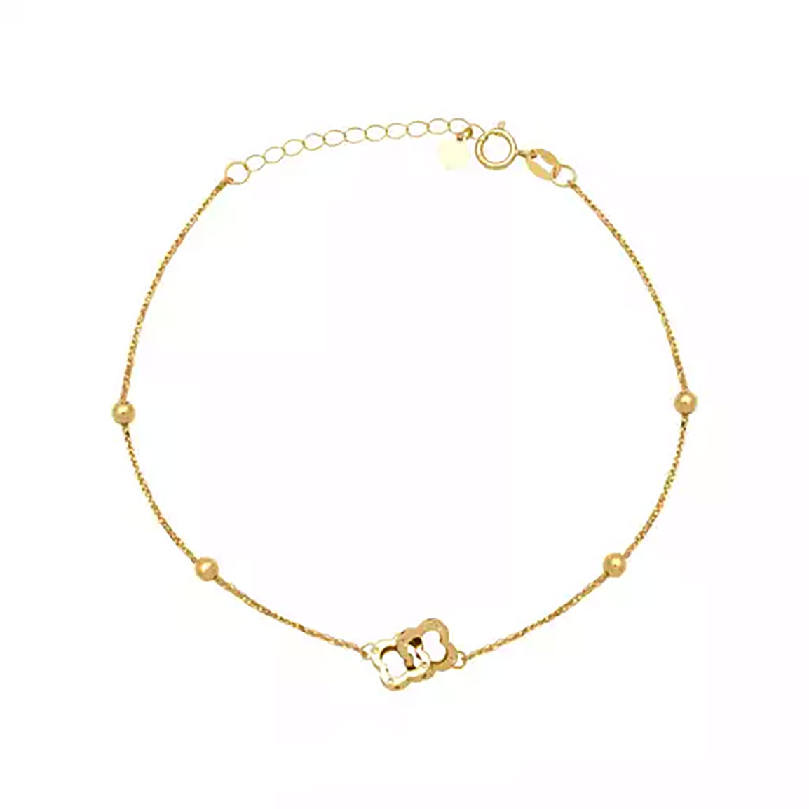 دستبند طلا ونکلیف دو حلقه