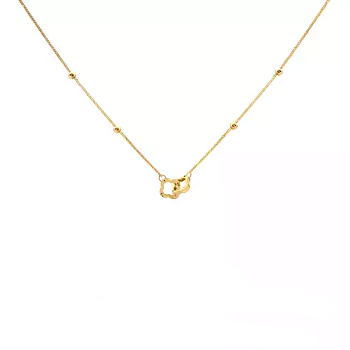 گردنبند طلا ونکلیف دو حلقه