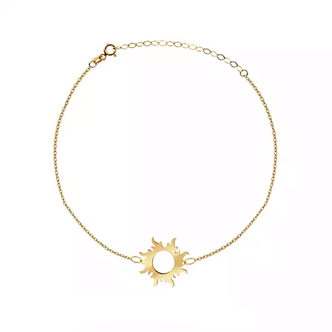 دستبند طلا زنجیری خورشید مهربان