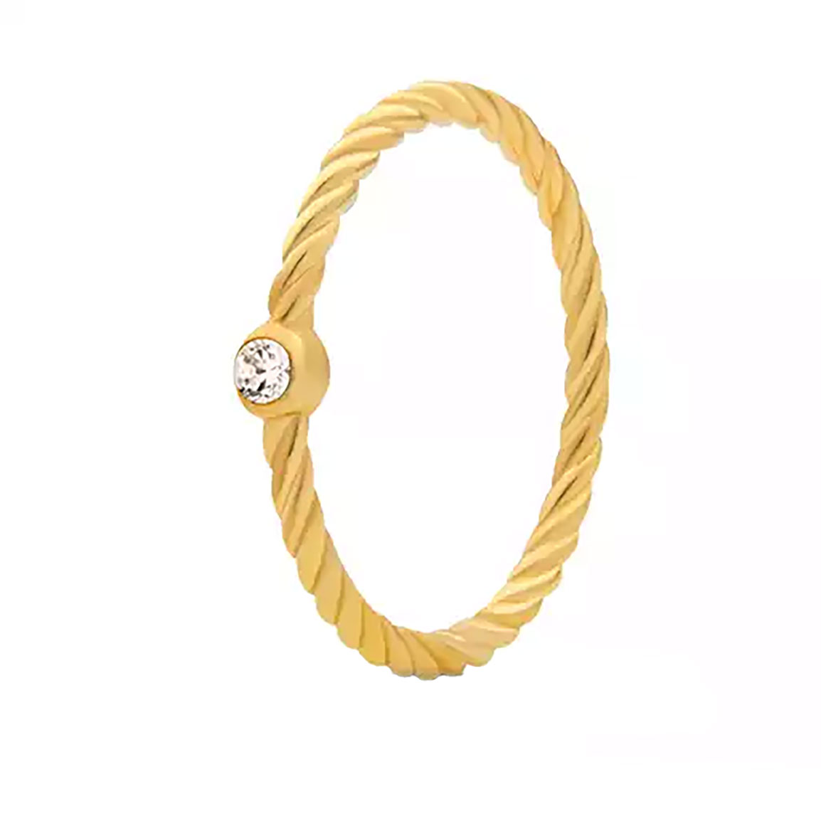 انگشتر طلا پیچ تک نگین