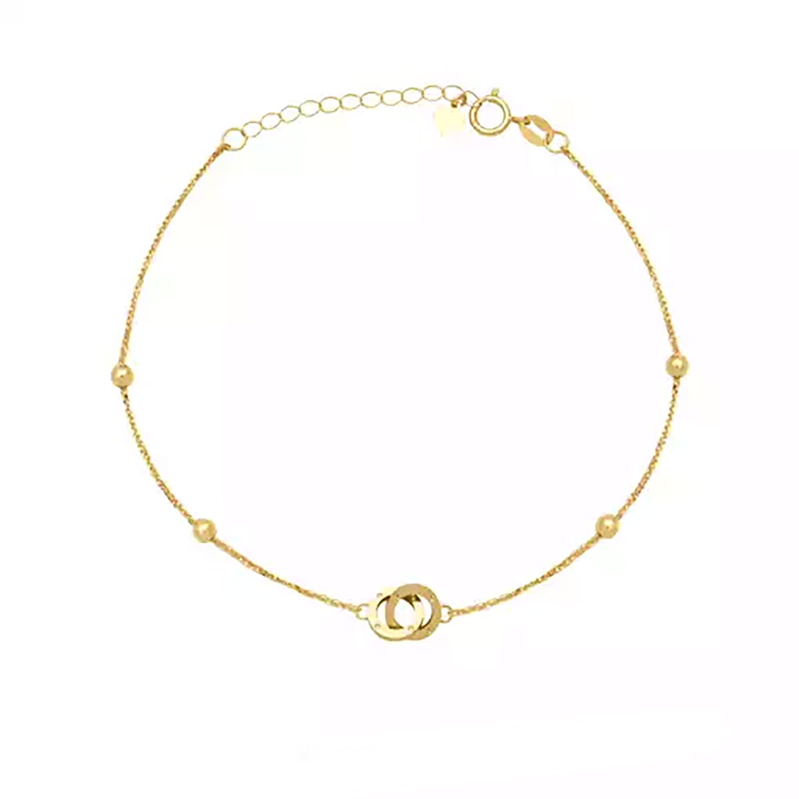 دستبند طلا دو حلقه