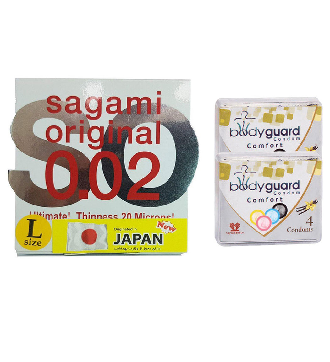 کاندوم بادی گارد مدل کامفورت 2 عددی به همراه کاندوم سایز لارج 2 عددی