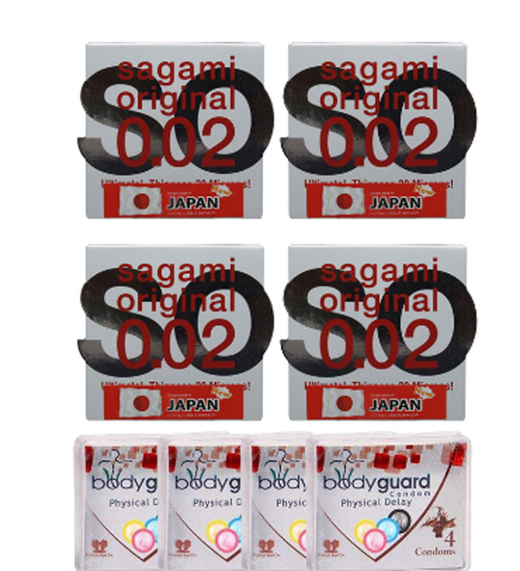 کاندوم بادی گارد مدل Delay بسته 4 عددی به همراه کاندوم مدل نرمال بسته 4 عددی