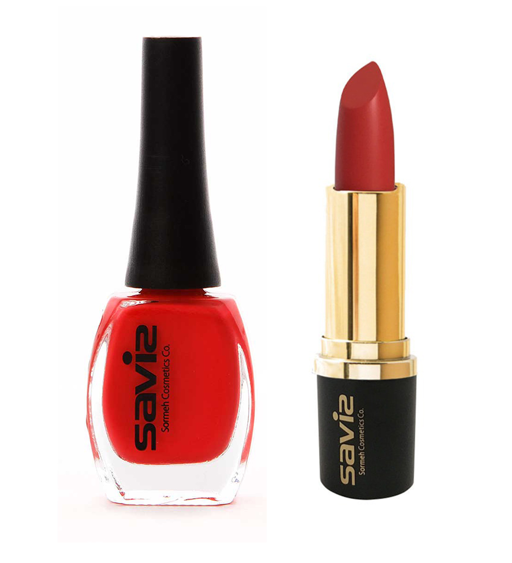 پک هدیه خرید اول شامل رژ لب و لاک ناخن ارسال با رنگ رندوم