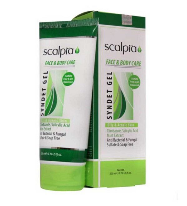 ژل شستشوی پوست چرب و جوشدارغیر صابونی صورت و بدن سیندت ژل 200 میل
