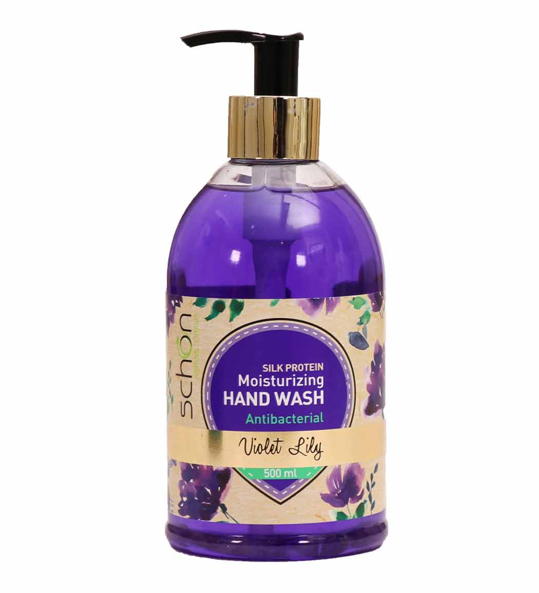 مایع دستشویی آنتی باکتریال شفاف مرطوب کننده مدل ویولت لیلی 500 میل