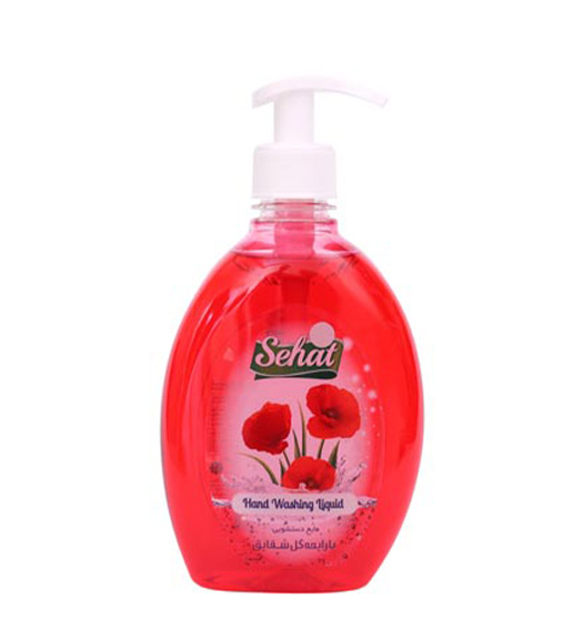 مایع دستشویی معمولی شفاف شقایق 500 میل