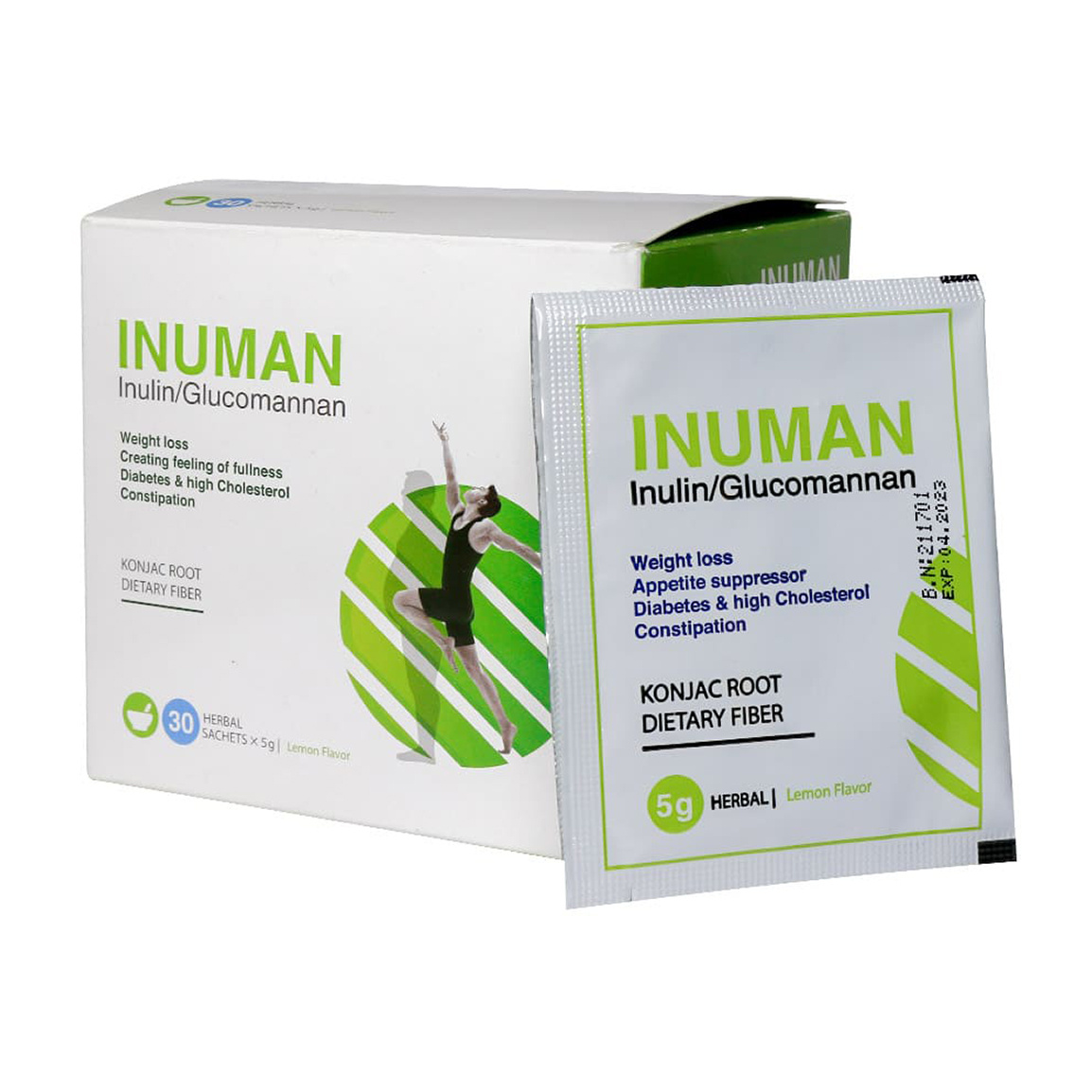 پودر کاهش اشتها مدل Inuman ساشه 30 عددی