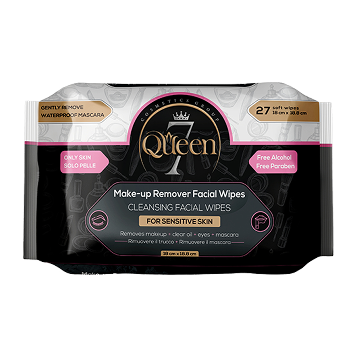 دستمال مرطوب آرایش پاک کن مناسب پوست حساس بسته 27عددی