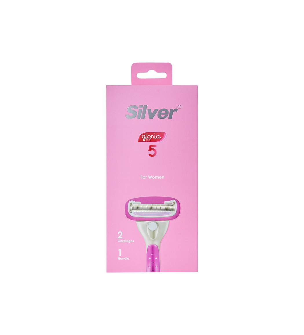 تیغ سیستم 5 لبه مدل گلوریا زنانه صورتی