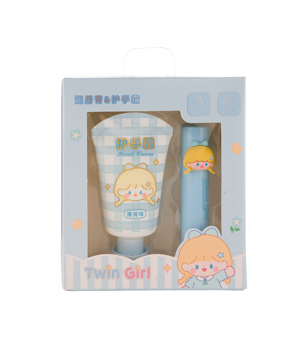 پک کرم مرطوب کننده و بالم لب طرح دختر